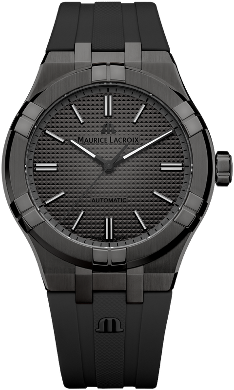 Maurice Lacroix Aikon Automatic Gunmetal Dial Black Rubber Strap Watch For Men - AI6008-PVB00-330-2