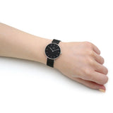 Daniel Wellington DW00100202 Petite Ashfield Women’s Watch – Black Dial with Matte Black Mesh Strap