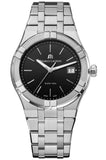 Maurice Lacroix AI1108-SS002-330-1 Aikon Date Quartz Men's Watch – Black Dial & Silver Stainless Steel Bracelet