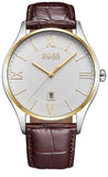Hugo Boss 1513486 Classic Quartz Men's Watch – White Dial & Brown Leather Strap