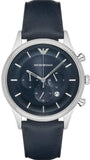 Emporio Armani AR11018 Lambda Chronograph Men's Watch – Blue Dial & Blue Leather Strap