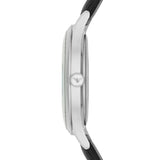 Emporio Armani Lambda Classic Quartz Black Dial Black Leather Strap Watch For Men - AR11020