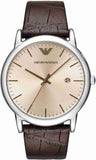 Emporio Armani AR11096 Luigi Analog Men's Watch – Bronze Dial & Brown Leather Strap