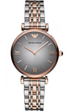 Emporio Armani AR1725 Gianni T-Bar Quartz Women's Watch – Grey Dial & Two-Tone Stainless Steel Strap