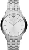 Emporio Armani AR1745 Classic Quartz Men's Watch – Silver Dial & Silver Steel Strap