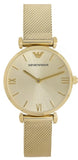 Emporio Armani AR1957 Retro Quartz Women's Watch – Gold Dial & Gold Mesh Bracelet