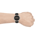 Armani Exchange Hampton AX2101 Men's Chronograph Watch – Classic Black Dial with Black Leather Strap