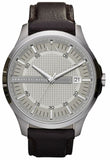 Armani Exchange Whitman AX2100 Men's Watch – Silver Dial with Brown Leather Strap