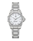 Tag Heuer Aquaracer Diamonds Mother of Pearl Dial Silver Steel Strap Watch for Women - WBD131B.BA0748