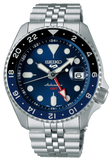 Seiko 5 Sports SSK003K1 GMT Automatic Men's Watch – Blueberry Dial & Silver Steel Strap
