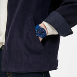 Men's Armani Exchange Outerbanks Chronograph Watch AX1327 – Blue Dial with Blue Silicone Strap