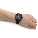 Armani Exchange Banks AX1724 Men's Chronograph Watch – Black Dial with Black Leather Strap