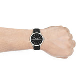 Armani Exchange Hampton AX2101 Men's Chronograph Watch – Classic Black Dial with Black Leather Strap