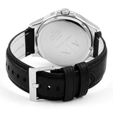 Armani Exchange Hampton Chronograph Black Dial Black Leather Strap Watch For Men - AX2101