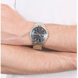 Armani Exchange Hampton AX2103 Men's Chronograph Watch – Black Dial with Silver-Tone Stainless Steel Strap