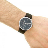 Tommy Hilfiger Cooper Blue Dial Brown Leather Strap Watch for Men - 1791508