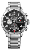 Tommy Hilfiger 1791141 Cool Sport Multifunction Men's Watch – Black Dial & Silver Steel Strap
