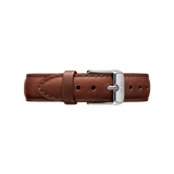 Daniel Wellington Petite White Dial Brown Leather Strap Watch For Women - DW00100243