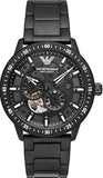 Emporio Armani AR60054 Meccanico Automatic Men's Watch – Black Dial with Black Steel Strap