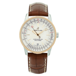 Breitling Navitimer Automatic 38mm Leather Strap Mens Watch - A17325211G1P1