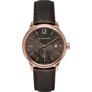 Burberry The Classic Brown Dial Brown Leather Strap Watch for Men - BU10012