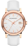 Burberry BU9012 The City Women’s Watch with White Dial & White Leather Strap