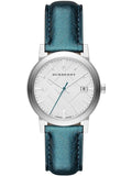 Burberry Women's Watch BU9120 with White Dial & Turquoise Leather Strap
