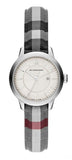 Burberry BU10103 Classic Women’s Watch with Stone Silver Dial & Horseberry Black Leather Strap