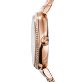 Michael Kors Catlin Black Dial Rose Gold Steel Strap Watch for Women - MK3339