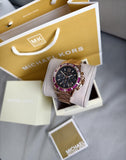 Michael Kors MK6972 Everest Chronograph Quartz Women's Watch – Black Dial & Rose Gold Steel Strap
