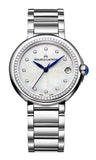 Maurice Lacroix FA1004-SD502-170-1 Fiaba Quartz Women's Watch – Mother of Pearl Dial with Diamond Markers & Silver Stainless Steel Bracelet