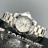 Tag Heuer Aquaracer Quartz Women's Watch WBD1411.BA0741 – Mother of Pearl White Dial with Silver Steel Strap