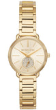 Michael Kors MK3838 Portia Quartz Women's Watch – Gold Dial & Gold Steel Bracelet