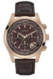 Guess W0500G3 Pursuit Chronograph Quartz Men's Watch – Brown Dial & Brown Leather Strap