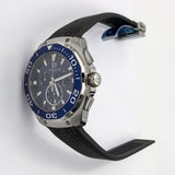 Tag Heuer Aquaracer Chronograph Blue Dial Black Rubber Strap Watch for Men - CAY111B.FT6041