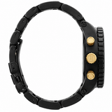 Nixon 42-20 Chrono Black Dial Black Steel Strap Watch for Men - A037-1041