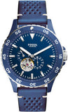 Fossil ME3149 Crewmaster Sports Automatic Men's Watch – Blue Dial & Blue Leather Strap