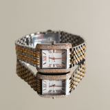 Michael Kors Emery Three-Hand White Dial Two Tone Steel Strap Watch for Women - MK4744