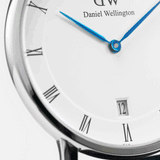 Daniel Wellington Dapper St Mawes White Dial Brown Leather Strap Watch For Women - DW00100095