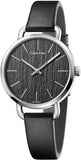 Calvin Klein K7B231C1 Even Quartz Women's Watch – Black Dial & Black Leather Strap