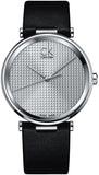 Calvin Klein K1S21120 Sight Quartz Men's Watch – Silver Dial & Black Leather Strap