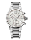 Calvin Klein K2G27146 City Quartz Men's Watch – White Dial & Silver Steel Bracelet
