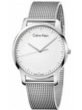 Calvin Klein K2G2G126 City Men's Chronograph Watch – White Dial & Silver Mesh Strap