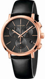 Calvin Klein K8Q376C3 Posh Quartz Men's Watch – Grey Dial & Black Leather Strap