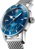 Breitling Superocean Heritage B20 Automatic 44 Blue Dial Silver Mesh Bracelet Watch for Men - AB2030161C1A1
