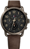 Tommy Hilfiger 1791425 Briggs Chronograph Men's Watch – Black Dial & Brown Leather Strap