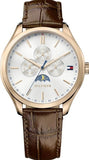 Tommy Hilfiger 1791306 Oliver Chronograph Men's Watch – White Dial & Brown Leather Strap