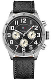 Tommy Hilfiger 1791050 Sport Chronograph Men's Watch – Black Dial & Black Leather Strap
