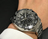 Tag Heuer Formula 1 Anthracite Dial Silver Steel Strap Watch for Men - CAZ1011.BA0842