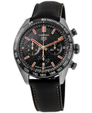 Tag Heuer Carrera Year of The Rabbit Automatic Chronograph Black Dial Black Leather Strap Watch for Men - CBN2A1L.FC6521